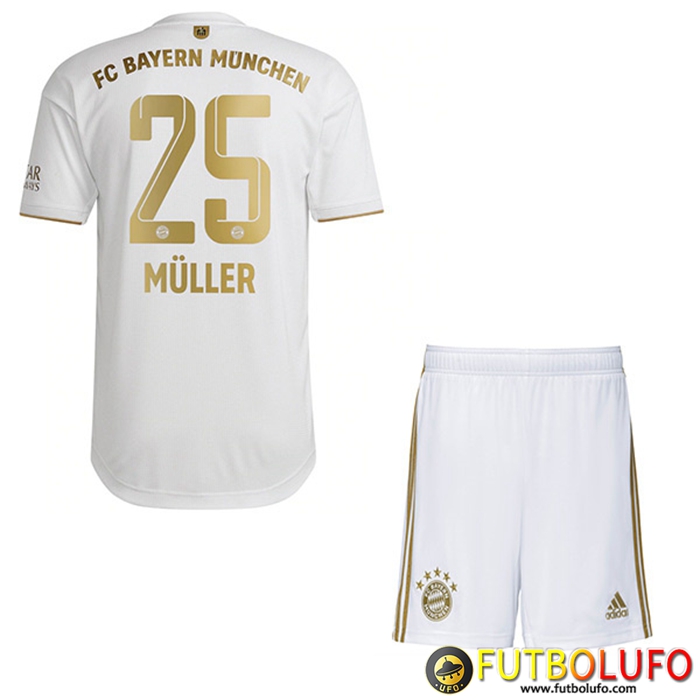 Camisetas De Futbol Bayern Munich (MÜLLER #25) Ninos Segunda 2022/23