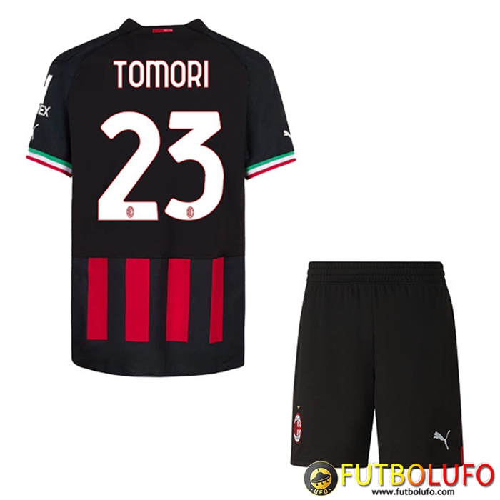 Camisetas De Futbol AC Milan (TOMORI #23) Ninos Primera 2022/23