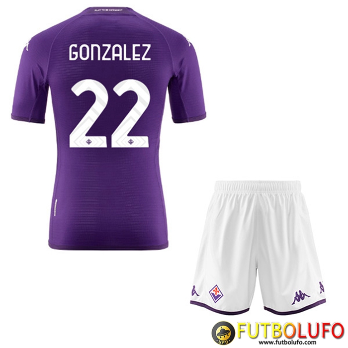 Camisetas De Futbol ACF Fiorentina (GONZALEZ #22) Ninos Primera 2022/23