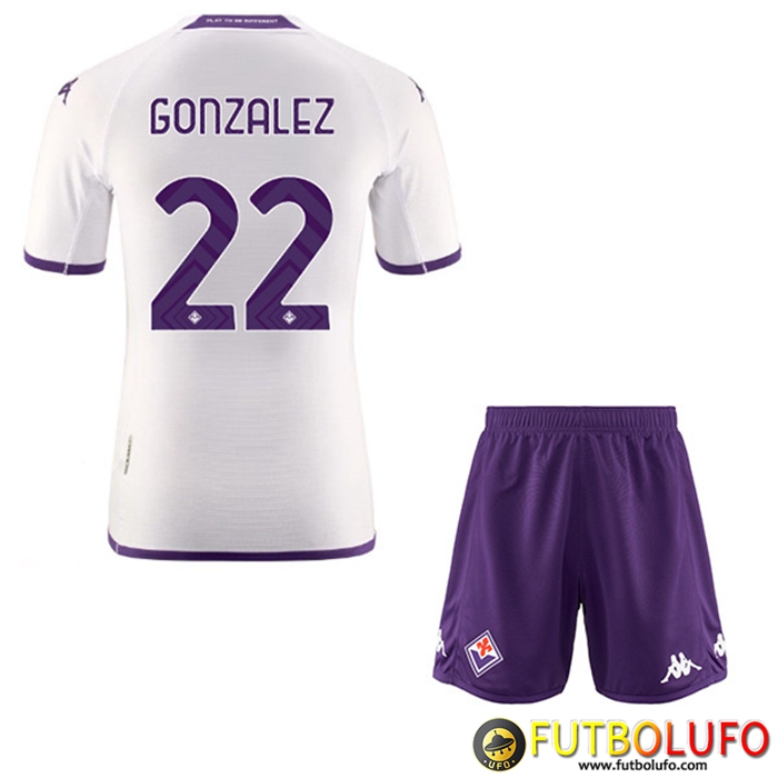 Camisetas De Futbol ACF Fiorentina (GONZALEZ #22) Ninos Segunda 2022/23