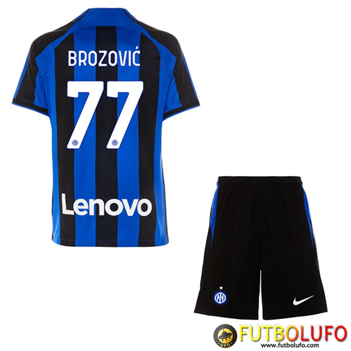 Camisetas De Futbol Inter Milan (BROZOVIĆ #77) Ninos Primera 2022/23