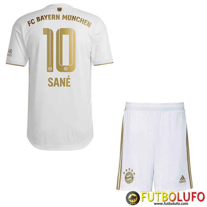 Camisetas De Futbol Bayern Munich (SANÉ #10) Ninos Segunda 2022/23