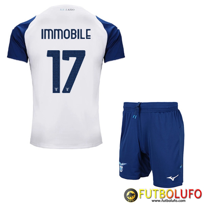 Camisetas De Futbol SS Lazio (IMMOBILE #17) Ninos Tercera 2022/23