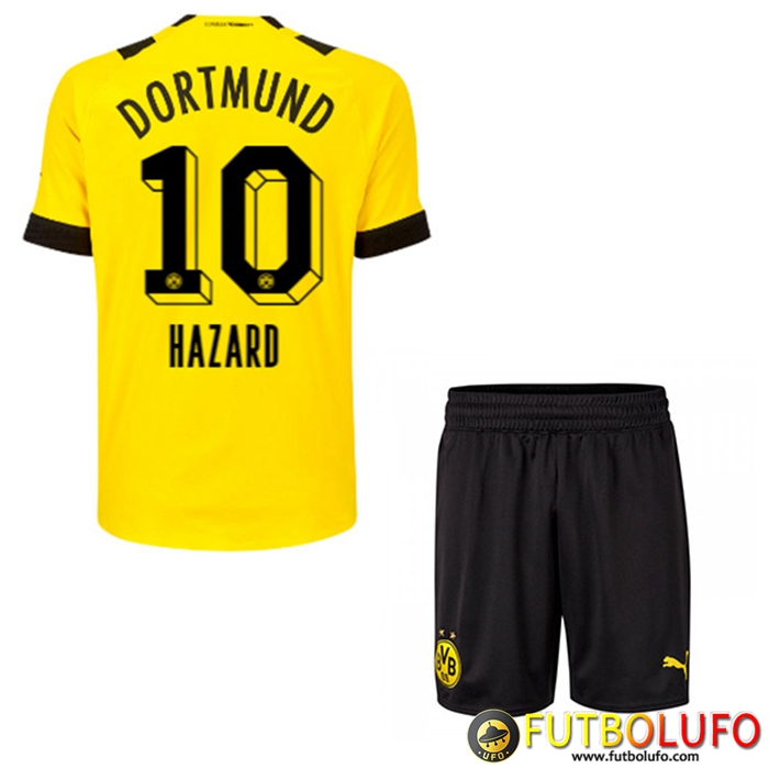 Camisetas De Futbol Dortmund BVB (HAZARD #10) Ninos Primera 2022/23