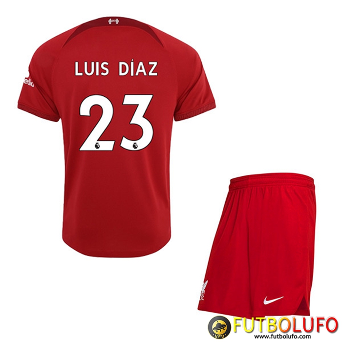Camisetas De Futbol Liverpool (LUIS DIAZ #23) Ninos Primera 2022/23