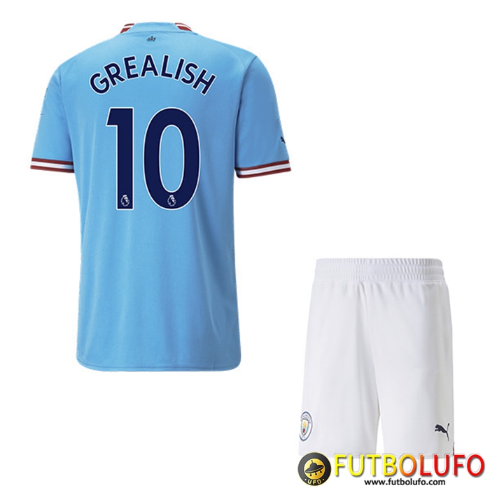 Camisetas De Futbol Manchester City (GREALISH #10) Ninos Primera 2022/23