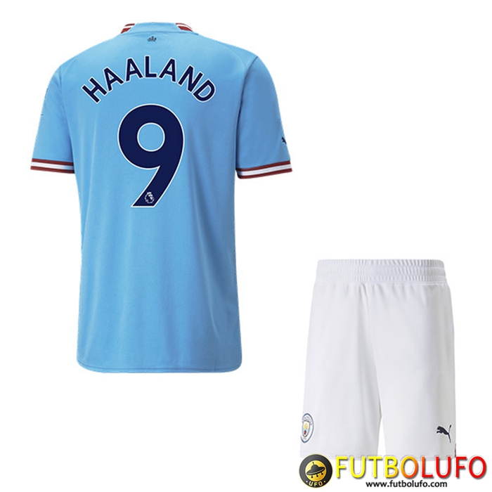 Camisetas De Futbol Manchester City (HAALAND #9) Ninos Primera 2022/23