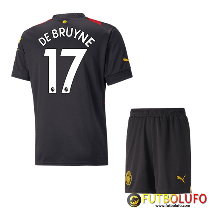 Camisetas De Futbol Manchester City (DE BRUYNE #17) Ninos Segunda 2022/23