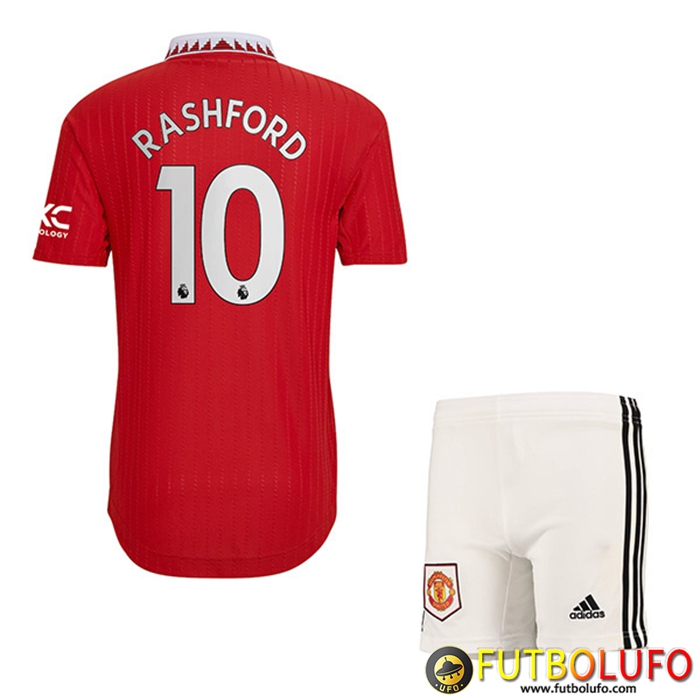 Camisetas De Futbol Manchester United (RASHFORD #10) Ninos Primera 2022/23