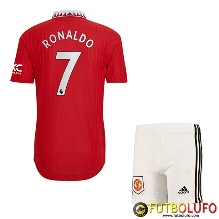 Camisetas De Futbol Manchester United (RONALDO #7) Ninos Primera 2022/23