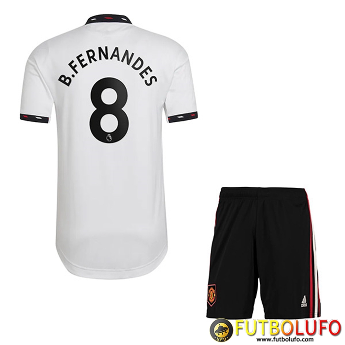 Camisetas De Futbol Manchester United (B. FERNANDES #8) Ninos Segunda 2022/23