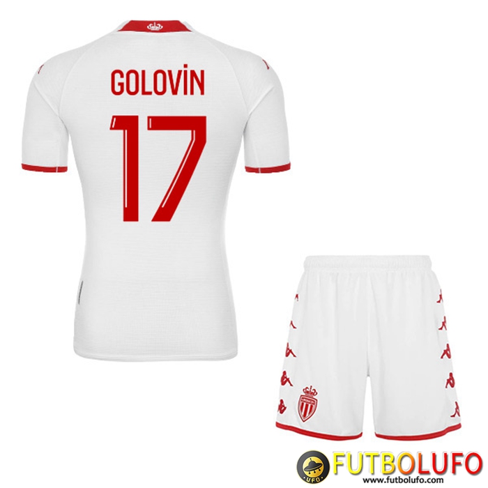 Camisetas De Futbol AS Monaco (GOLOVIN #17) Ninos Primera 2022/23