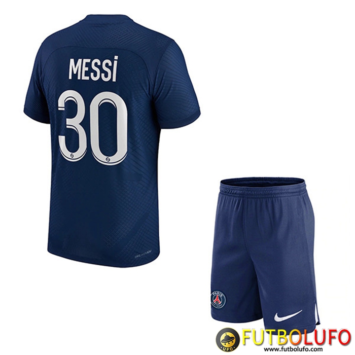 Camisetas De Futbol PSG (MESSI #30) Ninos Primera 2022/23