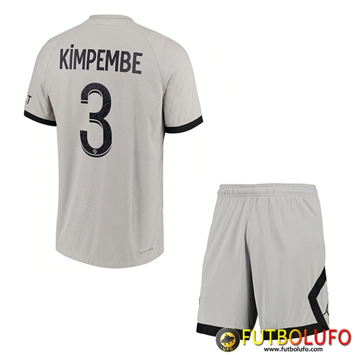 Camisetas De Futbol PSG (KIMPEMBE #3) Ninos Segunda 2022/23