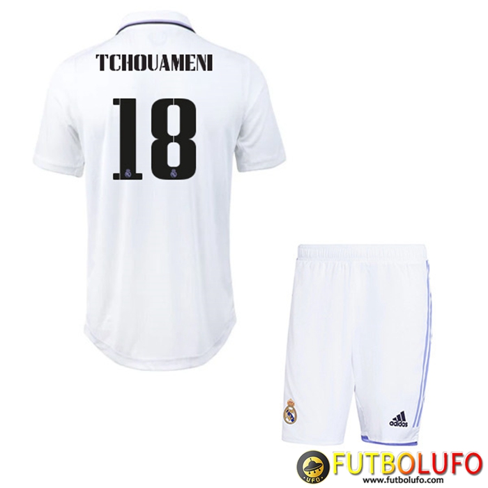 Camisetas De Futbol Real Madrid (TCHOUAMENI #18) Ninos Primera 2022/23