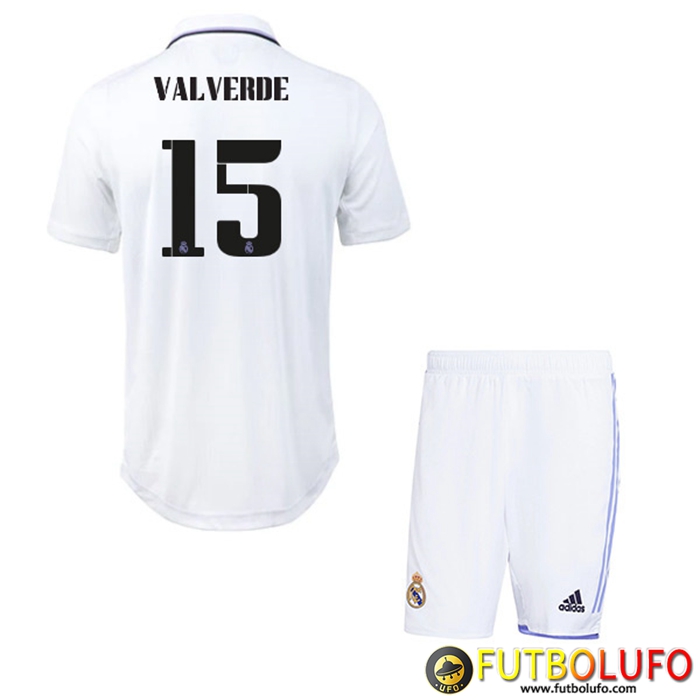 Camisetas De Futbol Real Madrid (VALVERDE #15) Ninos Primera 2022/23