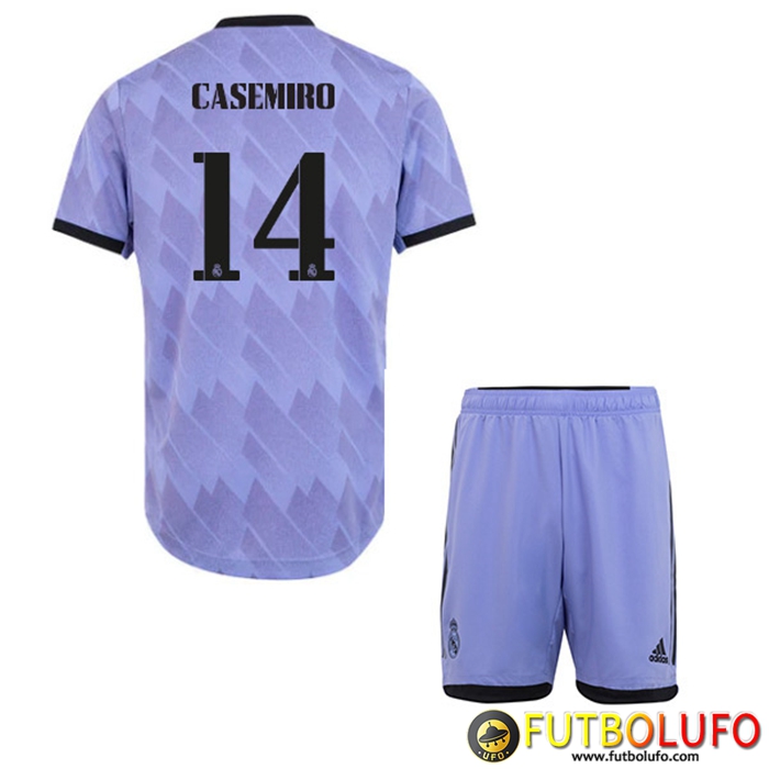Camisetas De Futbol Real Madrid (CASEMIRO #14) Ninos Segunda 2022/23