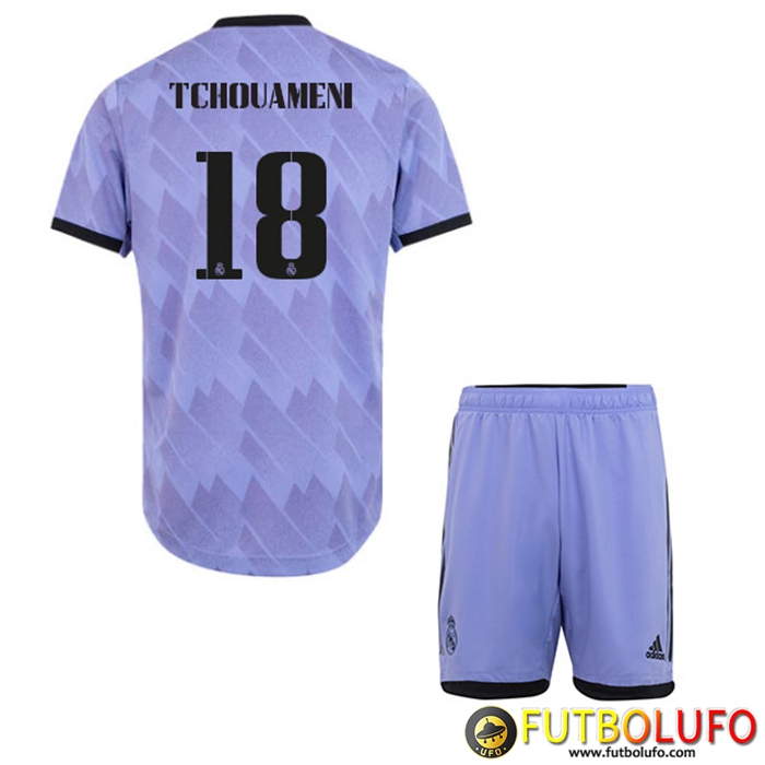 Camisetas De Futbol Real Madrid (TCHOUAMENI #18) Ninos Segunda 2022/23