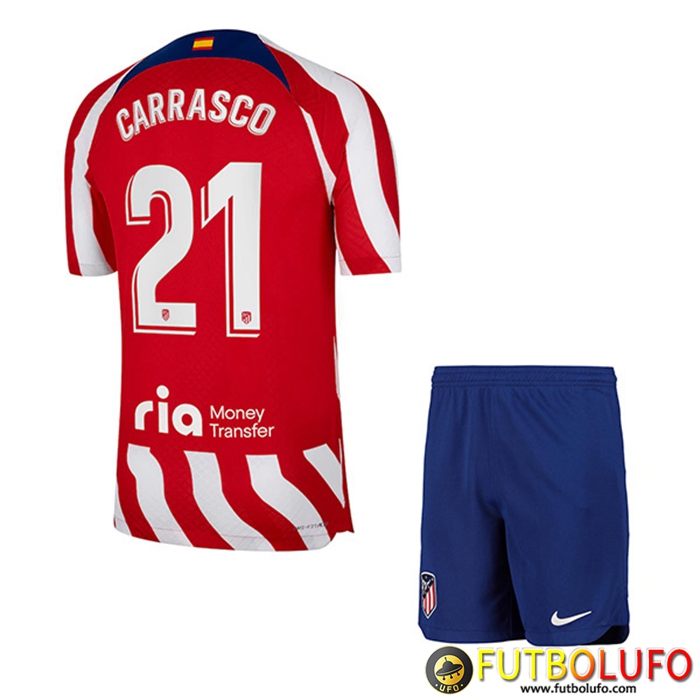 Camisetas De Futbol Atletico Madrid (CARRASCO #21) Ninos Primera 2022/23