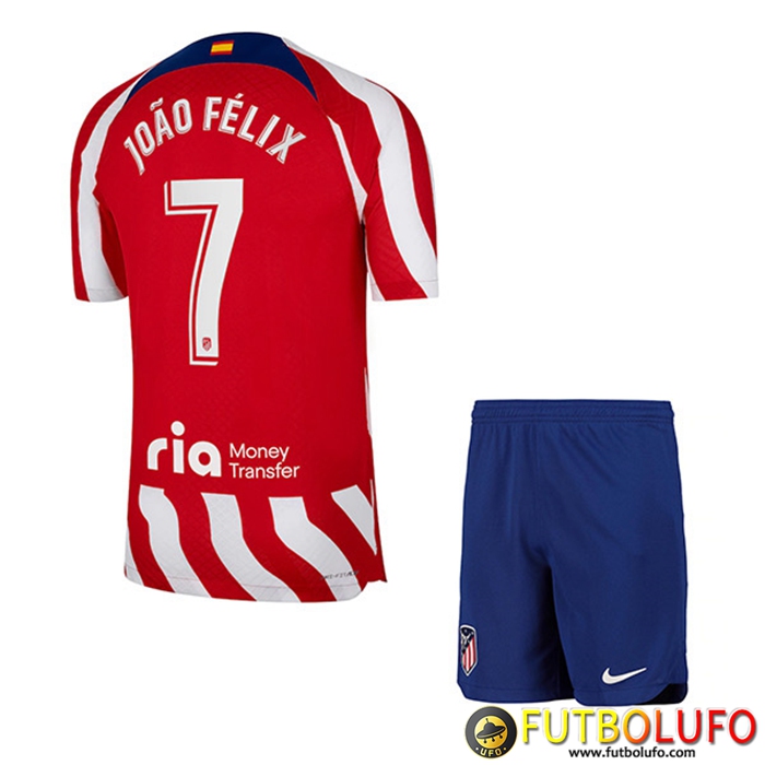 Camisetas De Futbol Atletico Madrid (JOÃO FÉLIX #7) Ninos Primera 2022/23