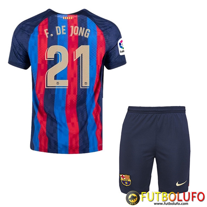 Camisetas De Futbol FC Barcelona (F.DE JONG #21) Ninos Primera 2022/23