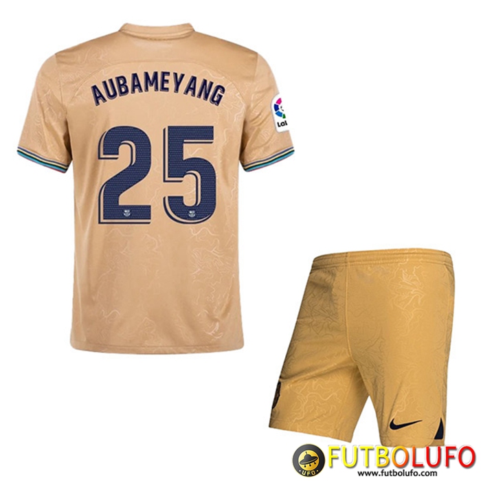 Camisetas De Futbol FC Barcelona (AUBAMEYANG #25) Ninos Segunda 2022/23