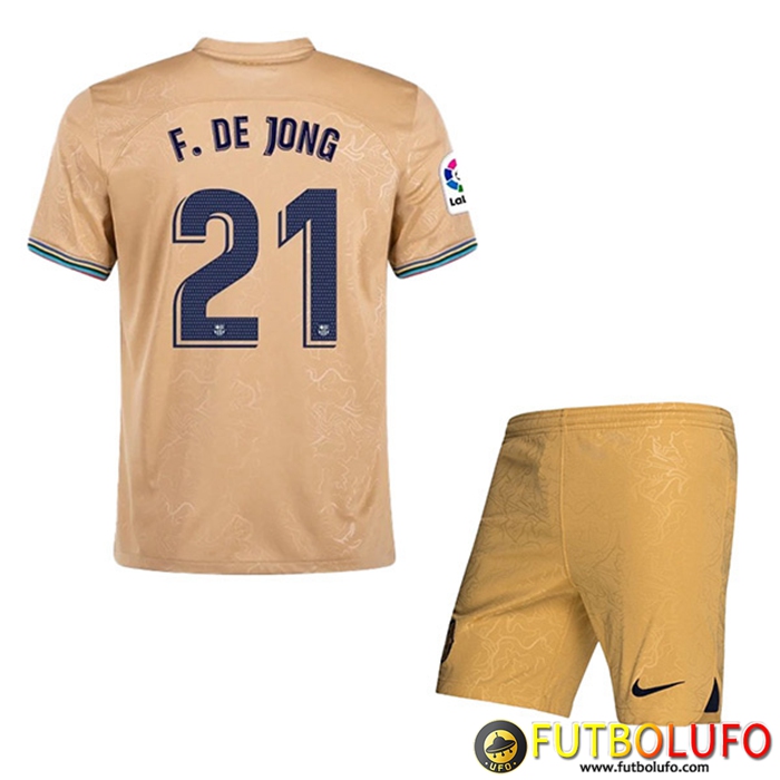 Camisetas De Futbol FC Barcelona (F.DE JONG #21) Ninos Segunda 2022/23