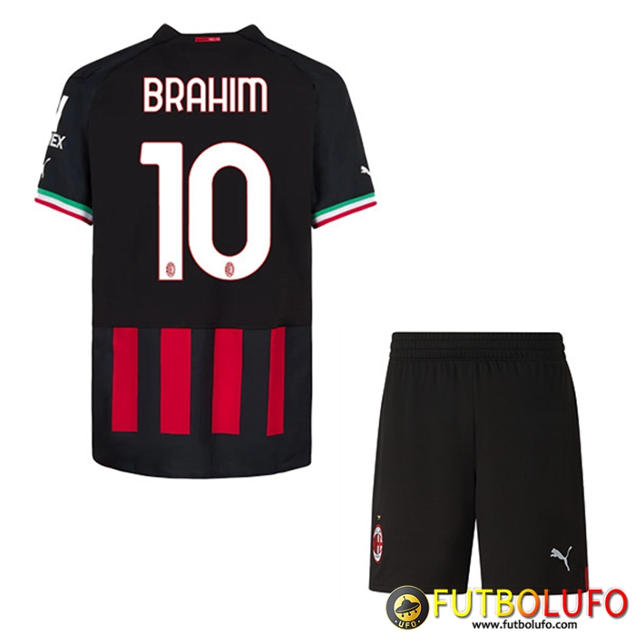 Camisetas De Futbol AC Milan (BRAHIM #10) Ninos Primera 2022/23