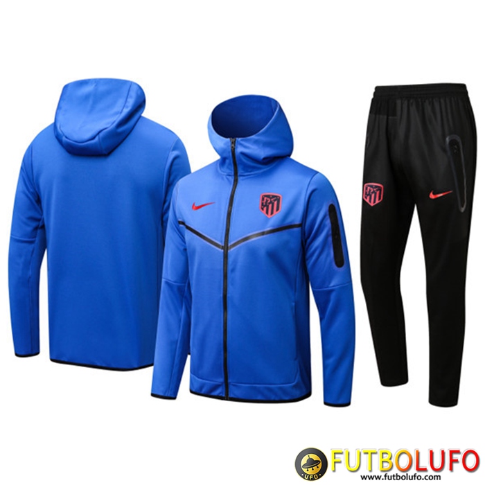 Chaqueta Con Capucha Chandal Atletico Madrid Azul 2022/2023