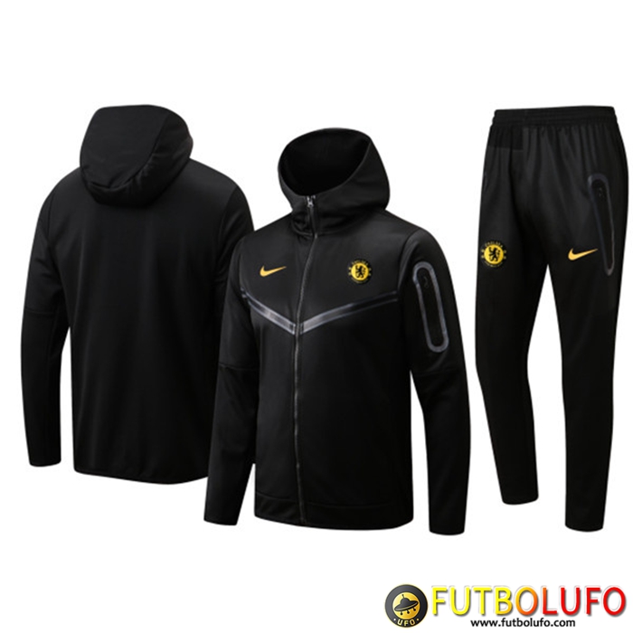 Chaqueta Con Capucha Chandal FC Chelsea Negro 2022/2023