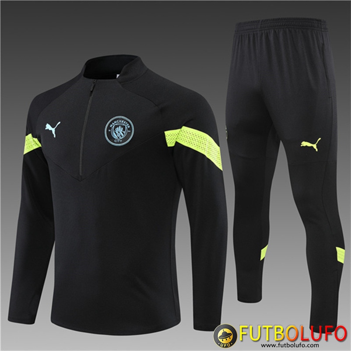 Chandal Equipos De Futbol Manchester City Ninos Negro/Verde 2022/2023