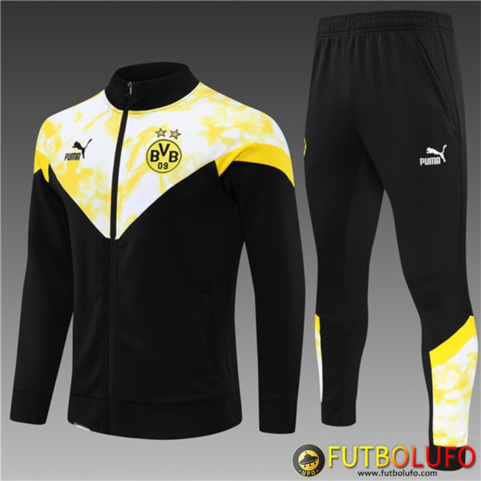Chandal Equipos De Futbol - Chaqueta Dortmund Ninos Negro/Amarillo 2022/2023