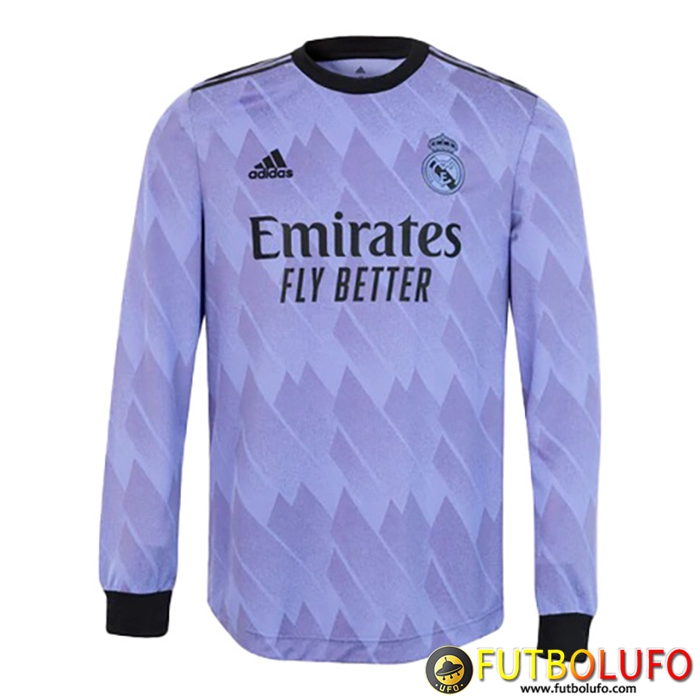 Nueva Camisetas De Futbol Real Madrid Segunda Manga Largas 2022/2023