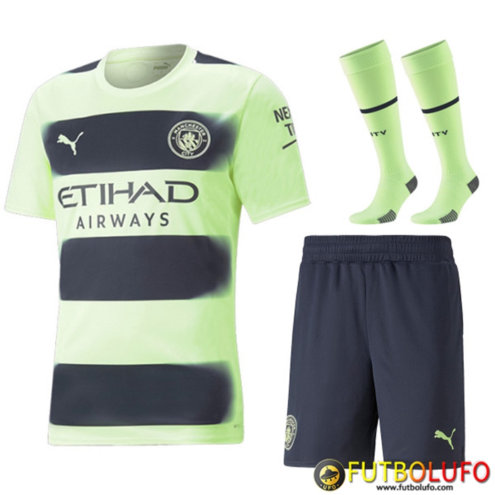 Camisetas De Futbol Manchester City Segunda (Cortos + Calcetines) 2022/2023