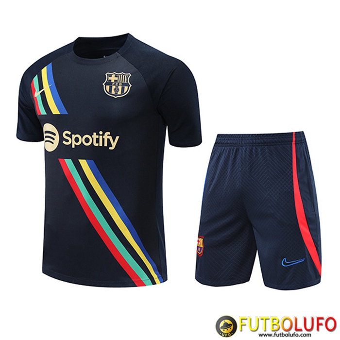 Camiseta Entrenamiento + Cortos FC Barcelona Negro 2022/2023