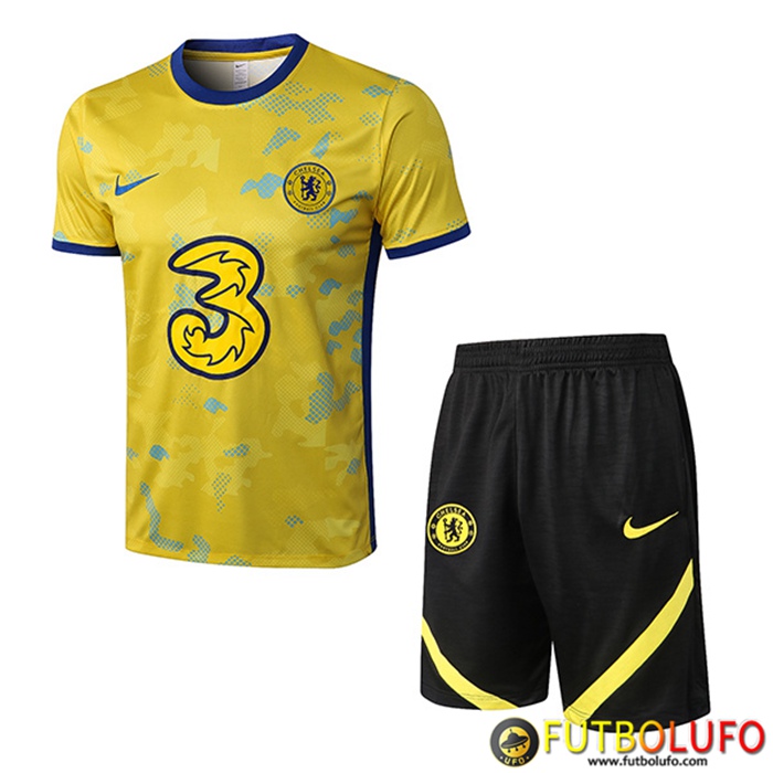 Camiseta Entrenamiento + Cortos FC Chelsea Amarillo 2022/2023