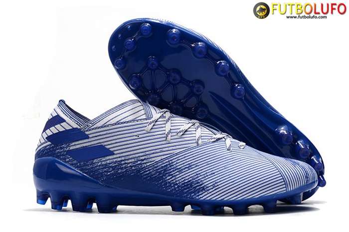 Adidas Botas De Fútbol Nemeziz 19.1 AG Azul/Blanco