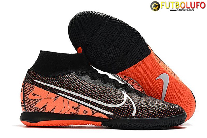 Nike Botas De Fútbol Mercurial Superfly 7 Elite MDS IC Negro/Naranja