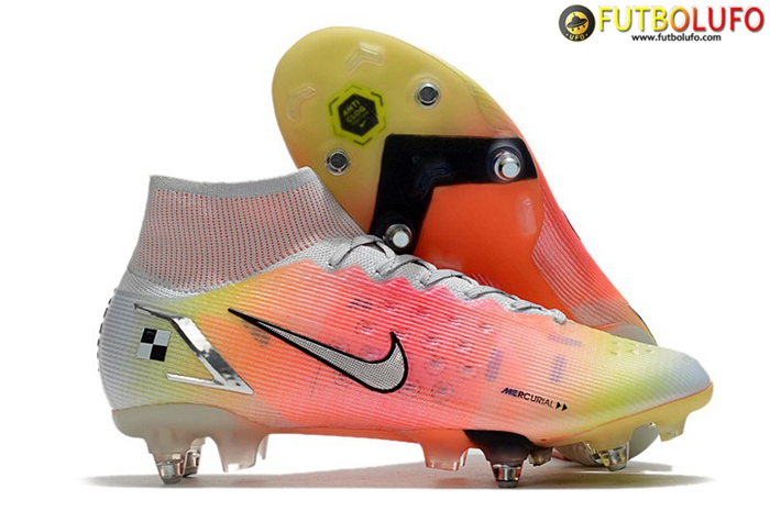 Nike Botas De Fútbol Mercurial Superfly VIII Elite SG PRO Anti Clog Rosa/Amarillo