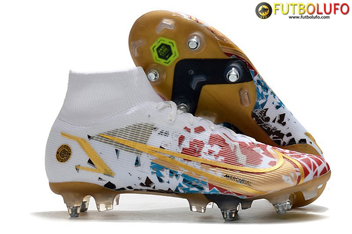 Nike Botas De Fútbol Mercurial Superfly VIII Elite SG PRO Anti Clog Blanco