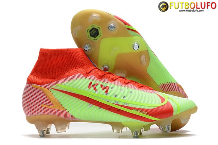 Nike Botas De Fútbol Mercurial Superfly VIII Elite SG PRO Anti Clog Rojo/Verde