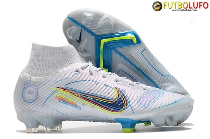 Nike Botas De Fútbol Mercurial Superfly 8 Elite FG Blanco/Azul