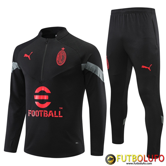 Chandal Equipos De Futbol AC Milan Negro 2022/2023