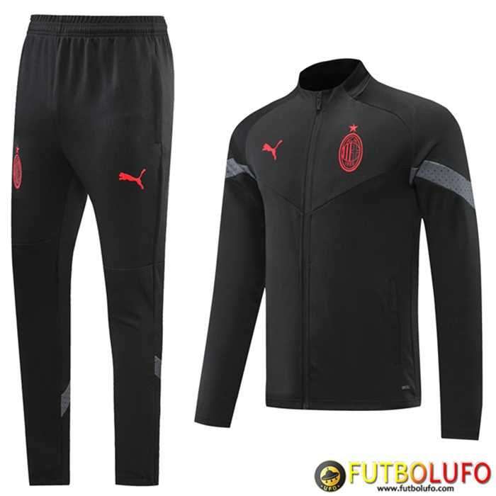 Chandal Equipos De Futbol - Chaqueta AC Milan Negro 2022/2023
