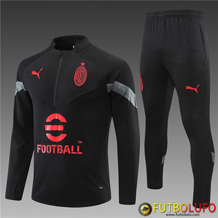 Chandal Equipos De Futbol AC Milan Ninos Negro 2022/2023