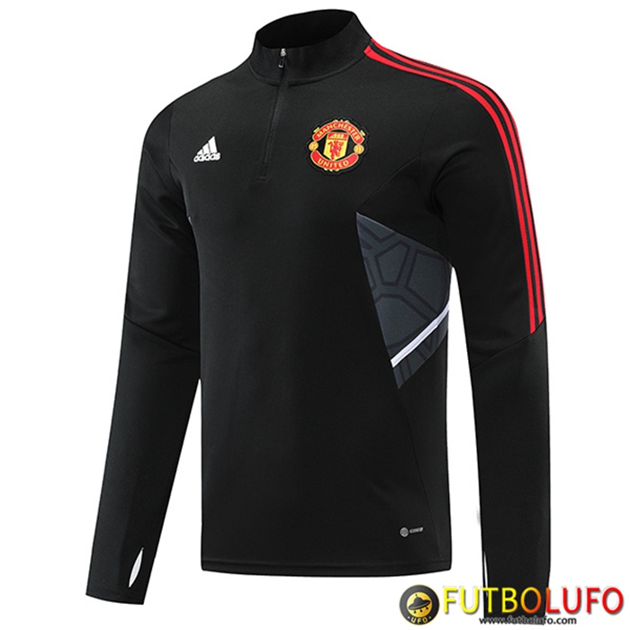 Sudadera De Entrenamiento Manchester United Negro/Gris 2022/2023
