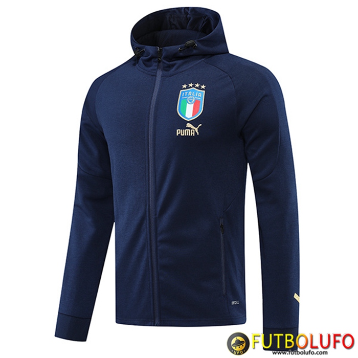 Chaqueta Con Capucha Italia Azul Marin 2022/2023