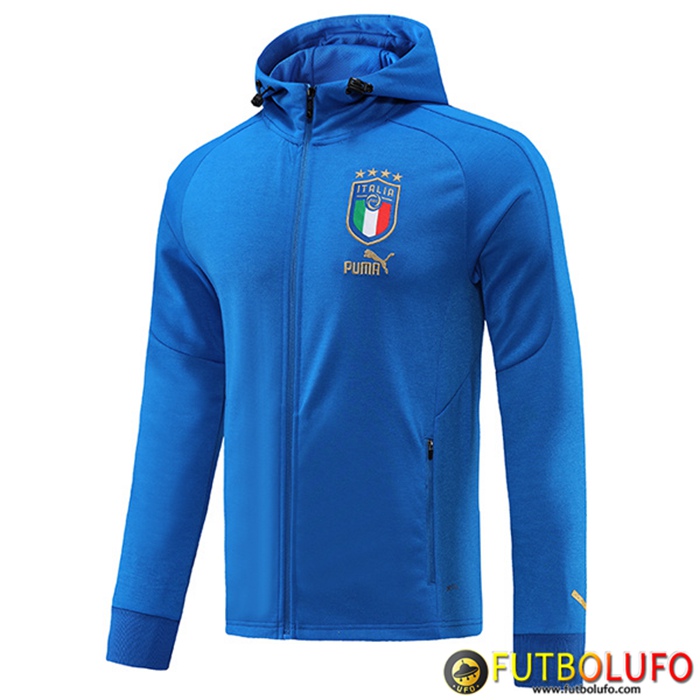 Chaqueta Con Capucha Italia Azul 2022/2023