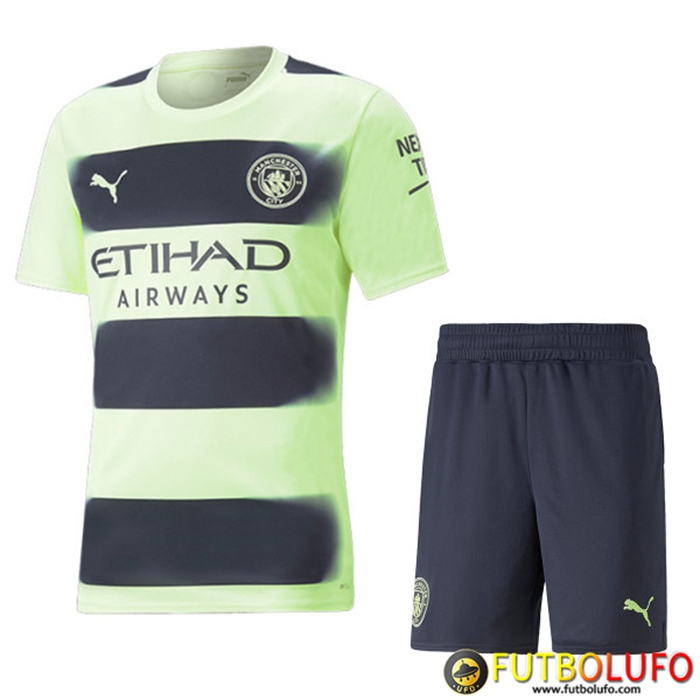 Nueva Camisetas De Futbol Manchester City Ninos Tercera 2022/2023