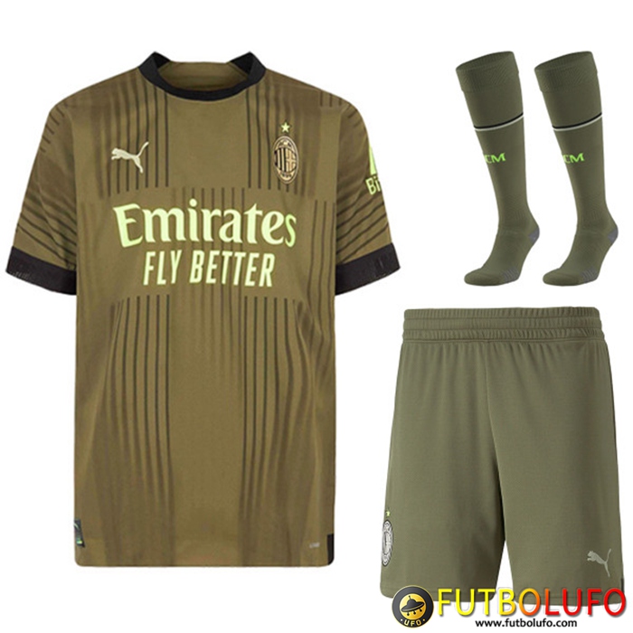 Camiseta Futbol AC Milan Tercera (Cortos + Calcetines) 2022/2023